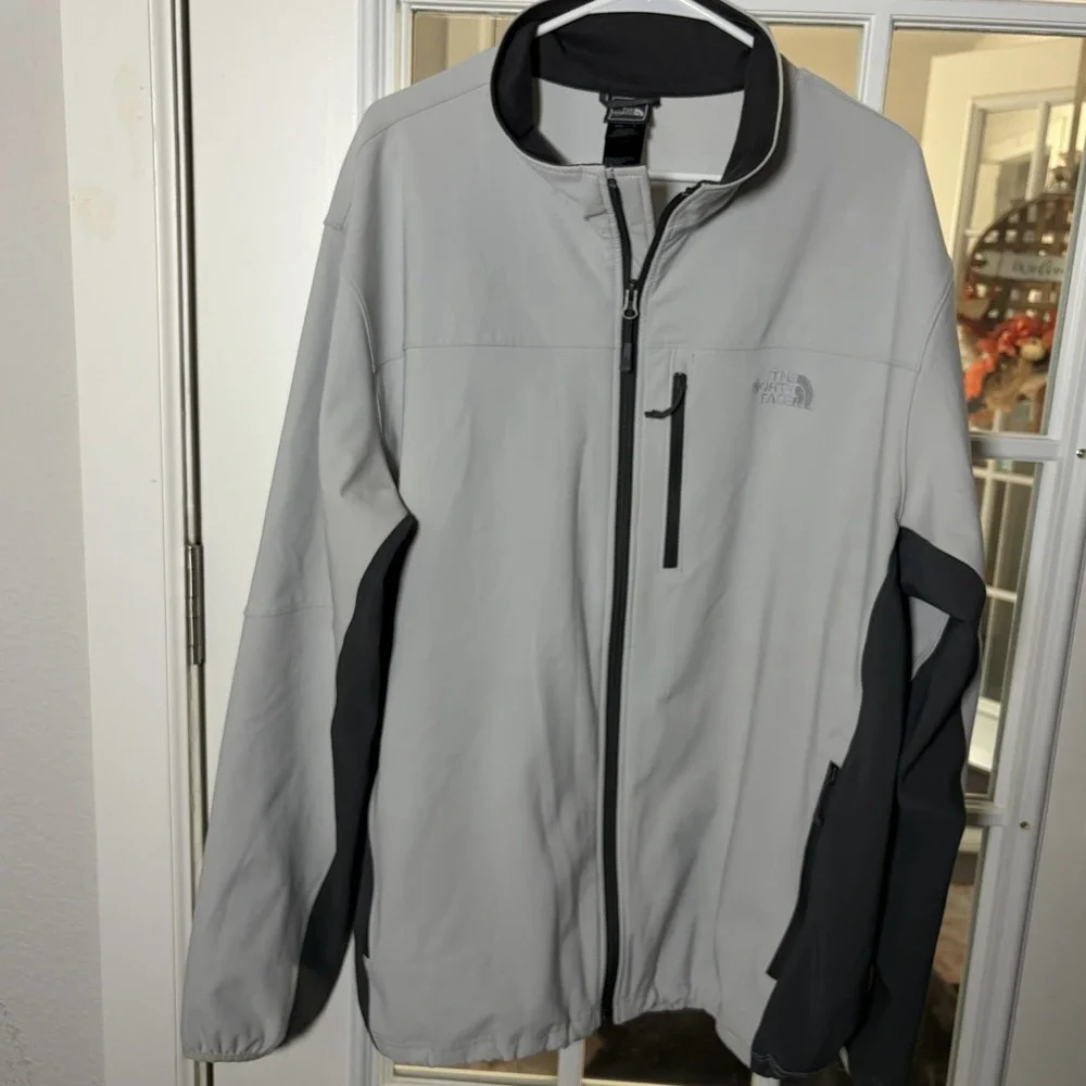 The North Face Apex Bionic Soft Shell Jacket Light Gray Charcoal XXL Gorpcore
